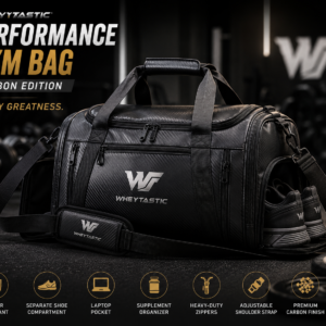 Wheytastic Performance Gym Bag – Carbon Edition