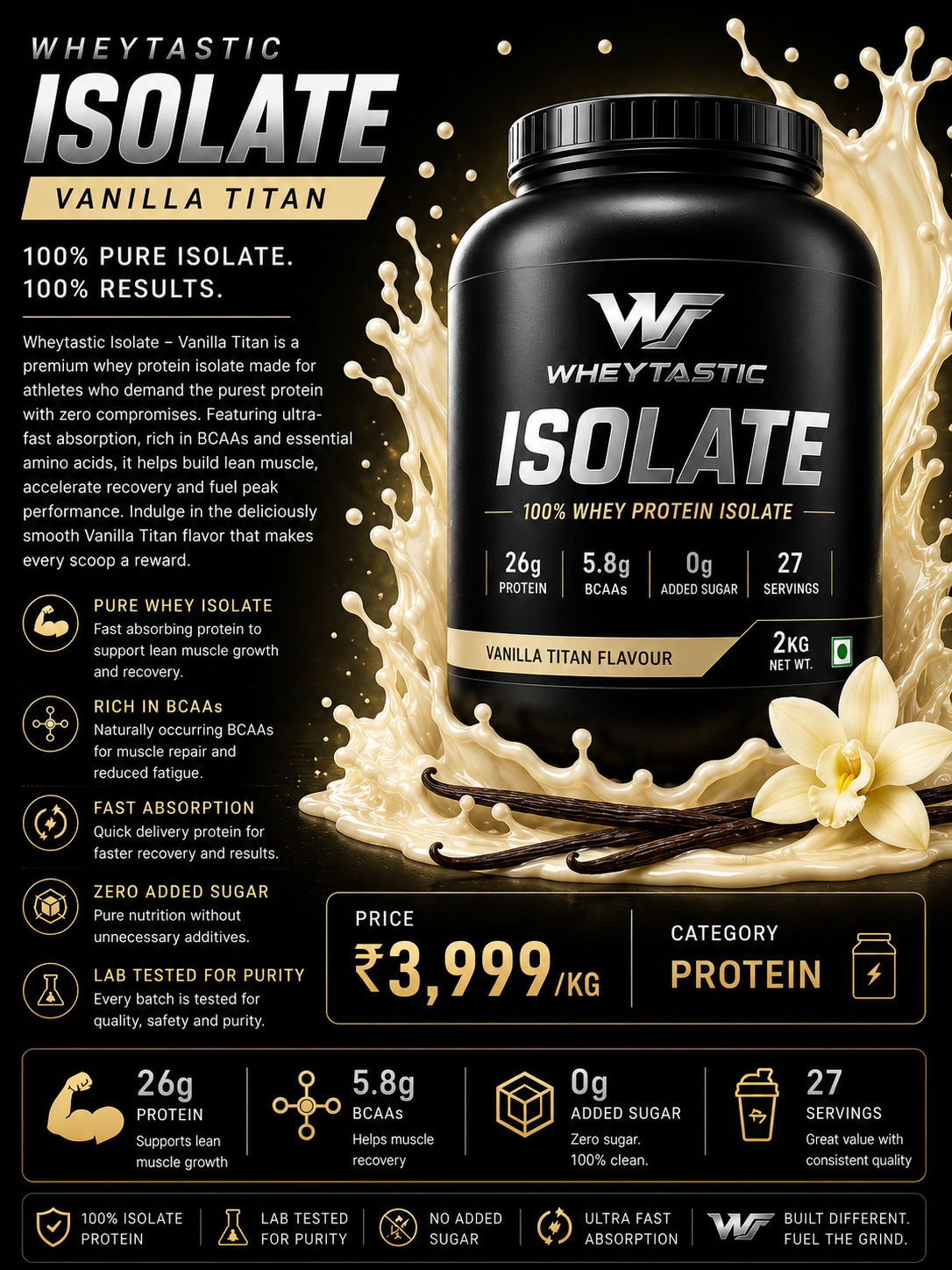 Wheytastic Isolate – Vanilla Titan