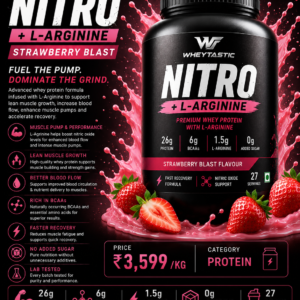 Wheytastic Nitro – Strawberry Blast + L-Arginine