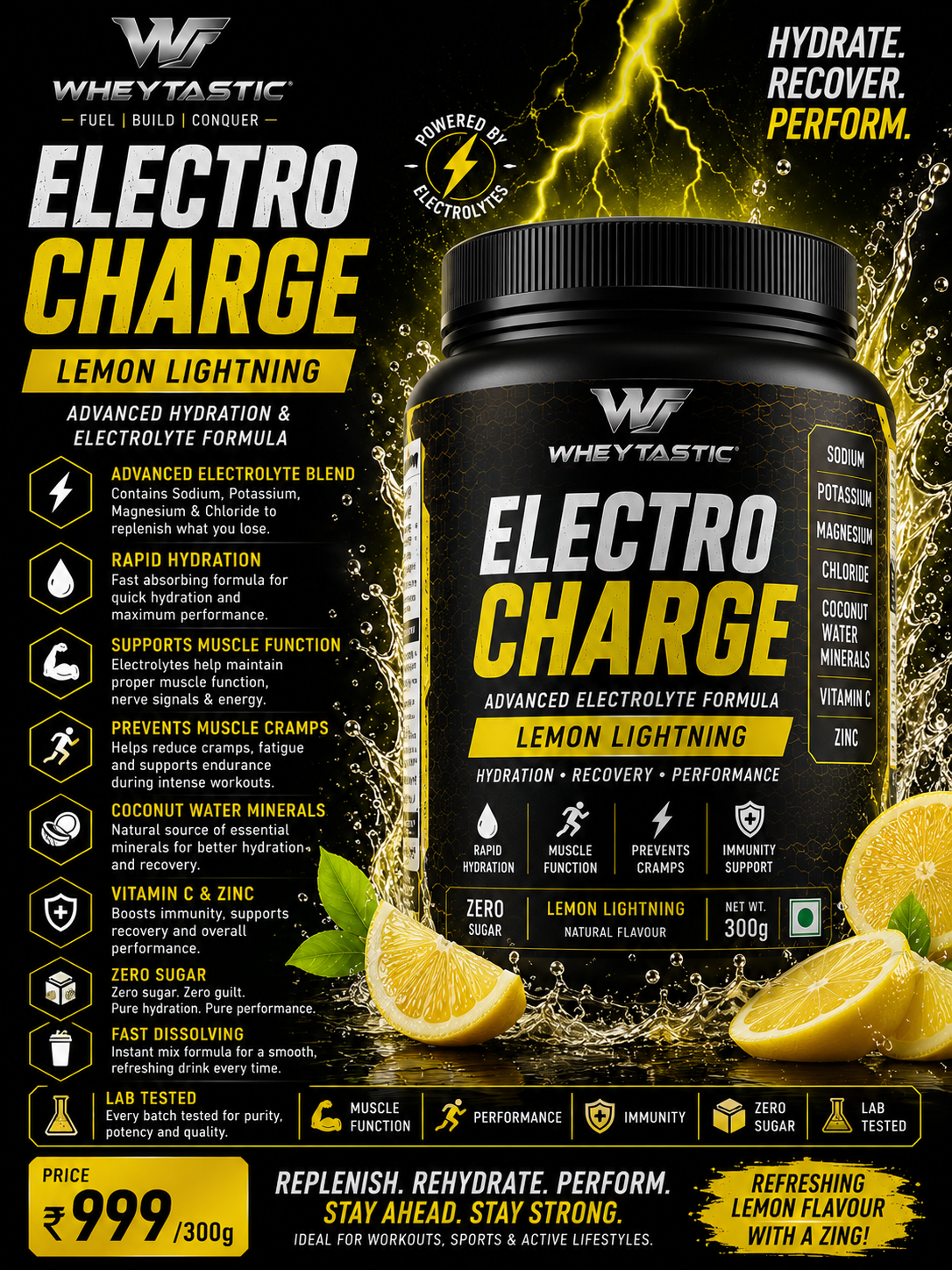 Wheytastic Electro-Charge – Lemon Lightning